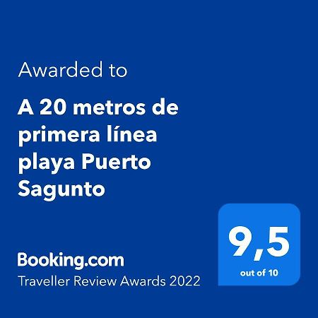 A 20 Metros De Primera Linea Playa Puerto Sagunto Ascensor Wifi Exterior photo